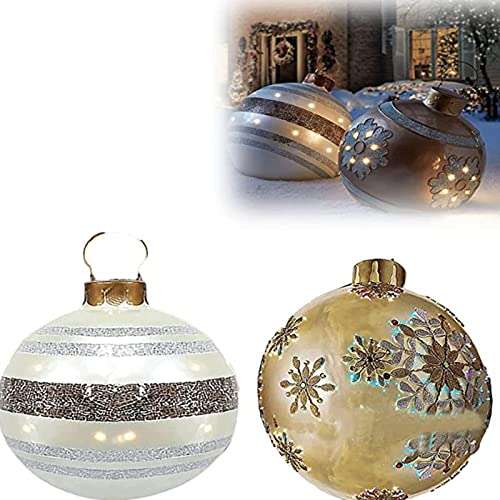 Ballon Gefüllt Im Freien Weihnachtsbaum PVC -Druck Lustiger Ballon Gefülltes Urlaubsfeier 60 cm Weihnachtsballon Outdoor Outdoor(Color:2pc)