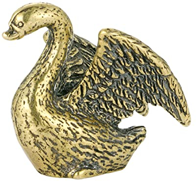 Homoyoyo Schwan Aus Messing Schwanendekor Schwan Köder Wohnzimmerdekor Vogelabwehrgeräte Im Außenbereich Schwanentisch Fengshui-skulptur Glück Skulptur Gans Büro Kleine Tiere Schreibtisch