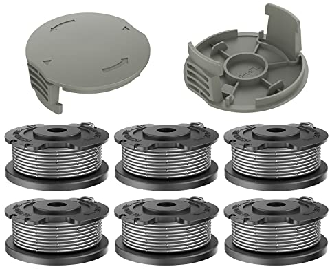 TRUSTLIONTEK Bobine di filo, Φ1,65 mm, 4,9 m, F016800569, bobine di ricambio per Bosch EasyGrassCut 18 23 26 SL, ART 23 SL, ART 26 SL (6 bobine di filo+1 copertura bobina)