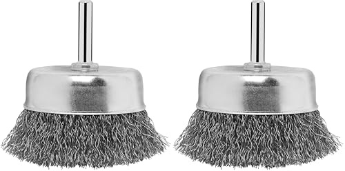 Bosch 2609256517 6 x 70 mm Wire Cup Brush Crimped Wire Shank (Pack of 2)