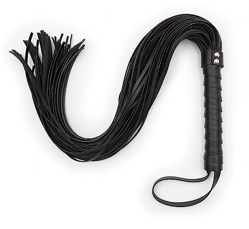 FBITE Whip di Cavallo, Nappe di Cuoio Reale Che cavalcano Coltura Flogger Maniglia per l'insegnamento equestre