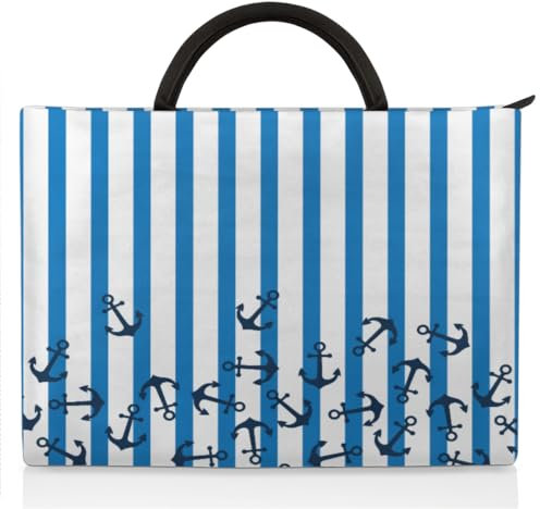 Stripe Anchor Laptophülle kompatibel 33-35,6 cm Notebook Laptoptasche für Damen Herren Tragetasche Tasche Aktentasche Laptop Aktentasche Tasche