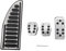 A ABSOPRO Auto Kraftstoff Bremsen Tote Pedal Abdeckung Set, für Ford Focus, Metall, 1 Set