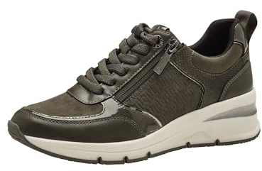 Tamaris Damen Sneaker Vegan; OLIVE COMBINED, EU 40
