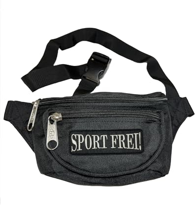 Bauchtasche Sport Frei! in schwarz I Gürteltasche Hüfttasche Waist Hip Bag Black