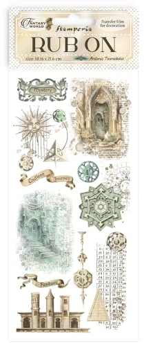 Stamperia - Rub-on for Scrapbooks, Albums, Bullet Journals and More, Easily Transfer Images onto Paper and Other Surfaces, Perfect for Crafts and Gifting (Sir Vagabond in Fantasy World Elements)