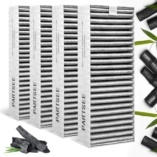 PARTSEE Dunstabzugshaube Aktivkohlefilter für Bosch HEZ9VRCR0 / Siemens HZ9VRCR0 / Neff Z821VR0 / Gaggenau CA282111 / Constructa CZ9VRCR0, Clean Air Filter Zubehör（4 Stück）
