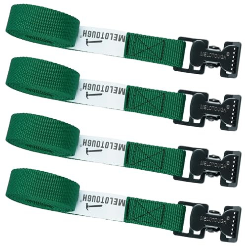 Lashing Strap,1×2FT Small Tie Down Straps,Cinch Straps for Cargo,Cinch,Ladders,Battery Box(4PCS,Green)
