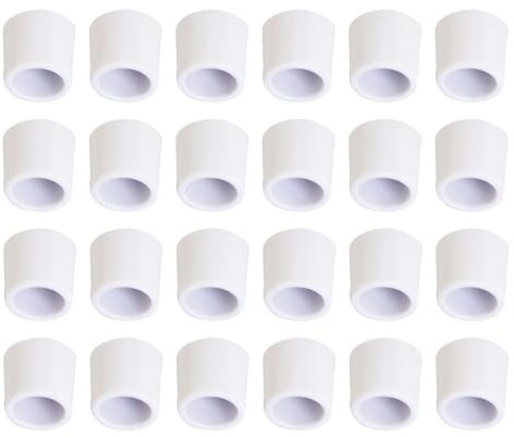 YHXiXi 24PCS White Rubber Door Stop Caps Door Stopper Tips Caps Door Stopper Replacement Rubber Tips Door Stop Rubber End Cap