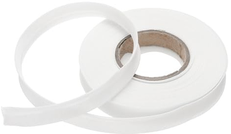 QUARKZMAN 12 mm Einzelfalz Schrägband Polyester Nahtband Gurtband Stoffband für Nähen, Säumen, Quilten, Einfassen, Handwerk (Weiß 9 m)