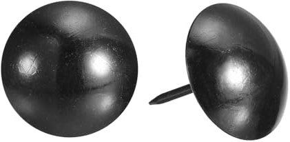 sourcing map Upholstery Tacks Nail Pins Furniture, 30Pcs 25x28.5mm Thumb Tack Pins Assortment Kit Carbon Steel for Home Sofa DIY Decorative Nail Heads Nails, Black