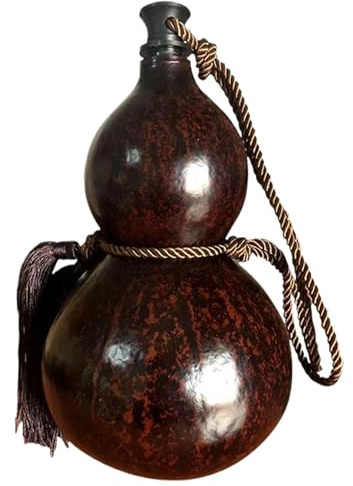 Kürbiswasserflasche 1000 ml undcover Dichtung Seal Kürbisflasche Retro-Metall-Mundstück einzigartige Kürbisflasche für Wohnkultur, tägliches Trinken, Outdoor-Aktivitäten und Cosplay, Trinken Kürbis