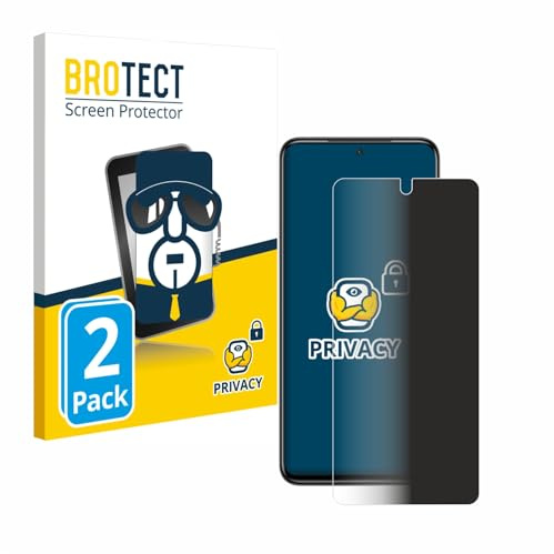 BROTECT Blickschutzfolie für Xiaomi Poco M4 Pro | 2 Stück Anti-Spy Displayschutz Made in Germany Smartphones und Handys Privacy Screen Protector Blaulichtfilter Klare Folie