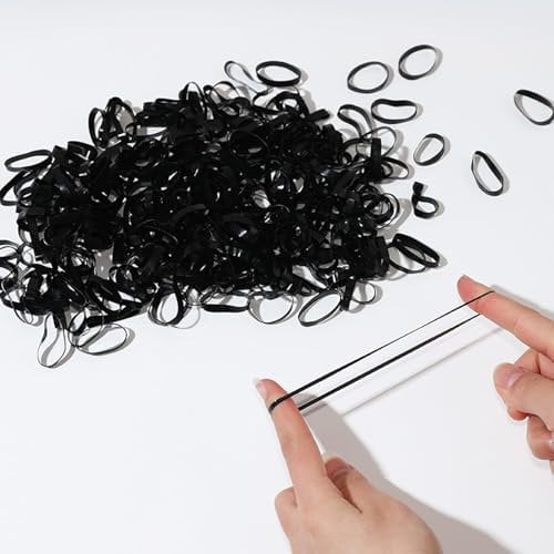 Zulfaye 250x Hair Elastics, Elastic Hair Bands, Small Hair Bands for arts, crafts and Hair Styling