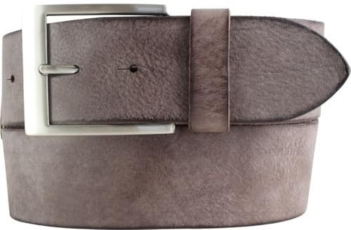 BELTINGER Gürtel aus weichem Vollrindleder Used-Look 5 cm | Jeans-Gürtel für Herren Damen 50mm | Ledergürtel Vintage-Look | Braun 105cm