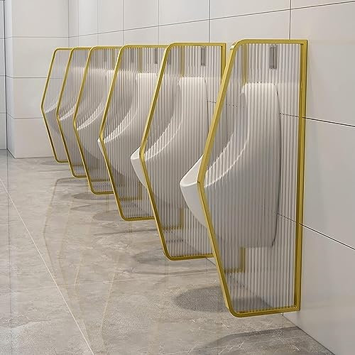 Urinaltrenner für Herren aus Edelstahl mit Glasscheibe und Raumteiler