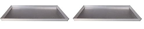 Pentole Agnelli Bandeja Rectangular, Placa de Aluminio, Plateado, 60x40x3 cm (Paquete de 2)