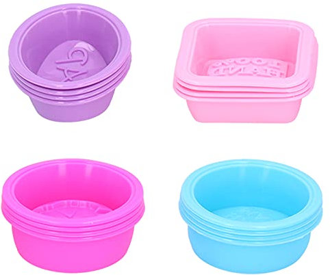 16Pcs Silicone Cake Baking Forms Set | Food - Grade Baking Forms for Cakes/Fondant/Soap/Chocolate | Dishwasher & Microwave Safe | 4 Colors, 4 Sizes