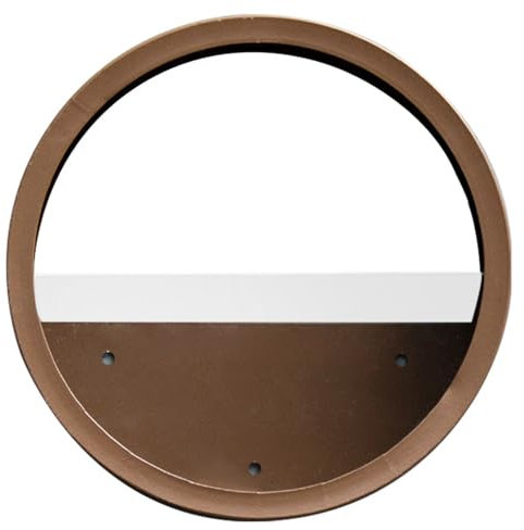 Macetas de plástico redondas de pared grande para colgar en la pared, jarrones redondos utilizados para decoración de balcones, habitaciones y patios 2025 (marrón, talla única)