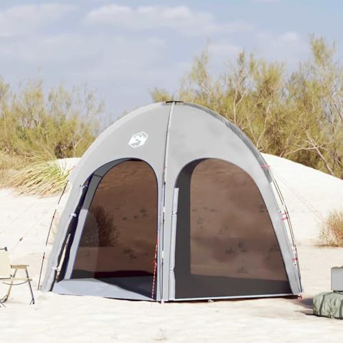 Owoxanthellate Tienda de campaña para piscina, gris, 366 x 305 x 231 cm, de poliéster con varillas de fibra de vidrio, moderno, resistente a la intemperie, para jardín, terraza, camping, ultraligera