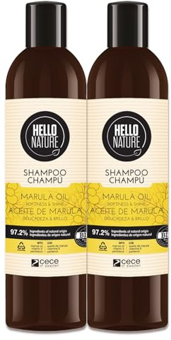 P-Beauty Naturkosmetik Shampoo mit Marulaöl - Repair Haarpflege für trockenes, strapaziertes Haar, Glanz & Geschmeidigkeit - Haarpflege mit Vitamin C, Vitamin E und Omega-Fettsäuren (2x 300ml)