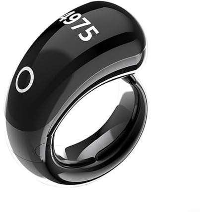 Smarter Ring Für Zikr Mit Digitalzähler, 5 Größen Einstellbar, IP68 Wasserdicht, 40MAh Akku, LED-Display, 5 Tägliche Erinnerungen Für Muslimisches Gebet Und Spirituelle Praxis(Black)
