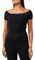 Urban Classics T-Shirt Court Épaules Dénudées Femme T-Shirt Manches Courtes Noir XL