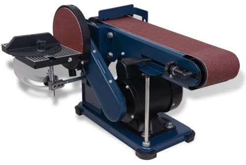 vidaXL Levigatrice Nastro Disco Professionale 375 W Smerigliatrice Lucidatrice