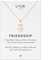 LUUK LIFESTYLE Halskette aus Edelstahl mit Herz & Anker Anhänger und FRIENDSHIP Karte, Schmuck für Frauen, minimalistisches Modeaccessoire, Gold
