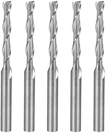 sourcing map 5 STÜCKE 1/8 Schaft 2,5 mm x 17 mm Hartmetall-Schaftfräser CNC-Fräser