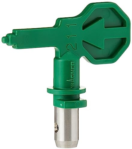 WAGNER Control Pro HEA Düse 211 für Control Pro Airless Farbsprühsystem für Lasuren, Lackfarben, Öle und Trennmittel, < 55% weniger Sprühnebel, grün