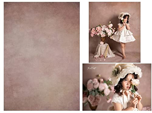 WaW 1,5x2,2m Hellbraun Mottled Fotohintergrund Stoff, Subtile Unregelmäßige Punkte für Shabby Vintage Fotostudios, Kinder Neugeborenen Fotografie