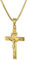 trendor Kruzifix 24 mm Gold 333 (8 Karat) mit Goldplattierter Kette 75286-45 45 cm