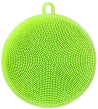 Piatto BRAVOLUNE Silicone Spugne Silicon Scrub Dish Washing Brush Cucina Intelligente Scrubber Accessori Cucina Verde 1pc Silicone Dish Brush Scrubber Accessori