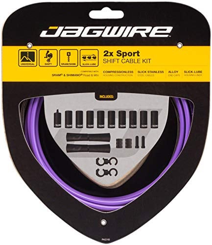 Jagwire 2 x Sport Shift Schaltungskabel-Set für Erwachsene, Unisex, Lila, Einheitsgröße, blasslila