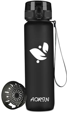 AORIN Trinkflasche - 1000ml - Wasserflasche BPA-Frei & Tritan Auslaufsicher Sportflasche, Erwachsene,Trinkflasche Kinder, Fitness,Laufen,Yoga,Fahrrad,Outdoor