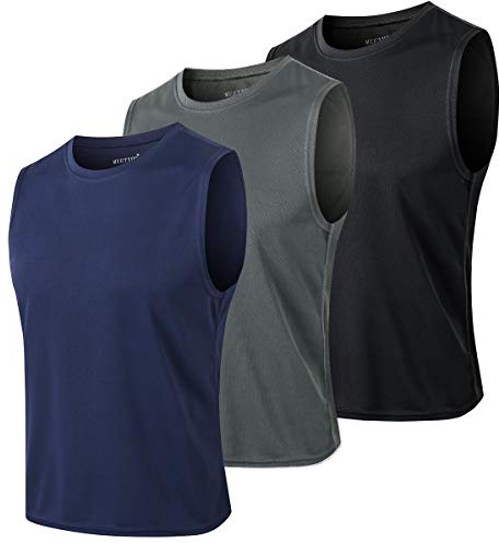 MEETYOO Tank Top Herren, Achselshirts Sport Ärmelloses Shirt Unterhemd Fitness Sleeveless Tshirt für Running Jogging Gym