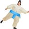Rafalacy Inflatable Sumo Wrestler Costume Suit Unisex Blow up Party Fat Suit Funny Halloween Costume Adult/Kids Cosplay Fancy Dress Outfit… (Blue Sumo)