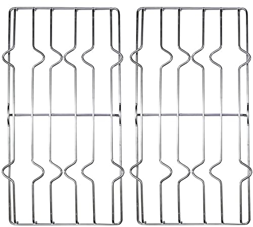 Kit 2 griglie Ariston Indesit in filo cromato colore inox 488 x 255 mm. per cucina piano cottura 4 fuochi a gas - F0214/KIT