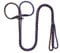 Zhichengbosi 2 PACK Adjustable Dog Leash Nylon Training Lead Leash Durable,Soft For Dogs 10-80 lbs (black+blue)
