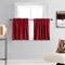 DONREN Verdunkelungsvorhang für Kinderzimmer, Weihnachtsdekoration, kurze Vorhänge für kleine Fenster, 76,2 x 76,2 cm, 2 Paneele, Rot