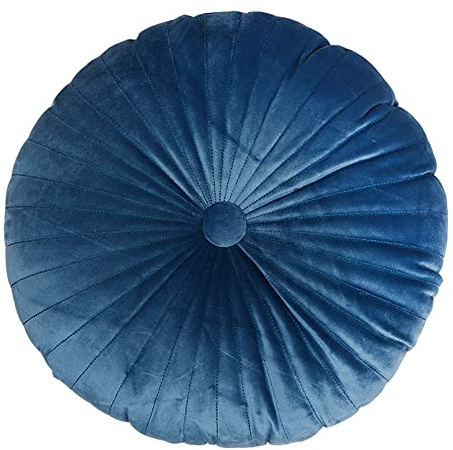 LANFIRE Kürbiskissen Kissen Bodenkissen Dekokissen Rundes Kissen Kürbis Bett Sofa Stuhl Autositz Kissen (35cm, Blue)