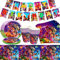 Vaisselle de fête, Set de Vaisselle de Fête pour Enfants, Décoration Anniversaire Enfant, Contient Assiettes en Papier, Serviettes, Nappe Anniversaire