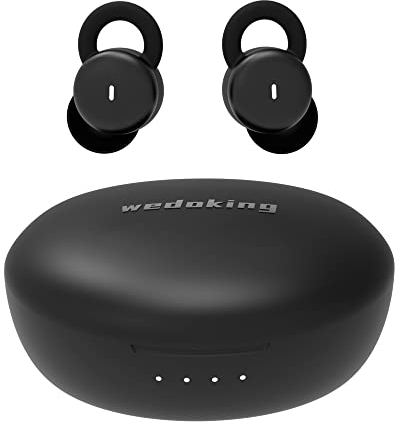 Kleinste Unsichtbare Schlaf-Ohrhörer Komfortable Geräusch Blockierung, Kopfhörer Kabellos Bluetooth zum Schlafen, Earbuds für Seitenschläfer, Winzige Versteckte Schlafkopfhörer für Arbeiten (Schwarz)