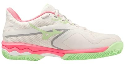 Mizuno Wave Exceed Light 2 Padel (W), Damen-Sneaker, Nimbus Cloud High Vis Pink Patina Green, 40.5 EU