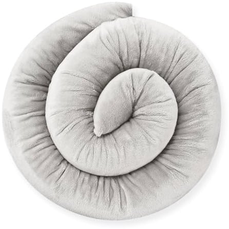 Bebeloo Seitenschläferkissen Körperkissen Pregnancy Pillow Bettkissen Bettschlange Nackenrolle Schlafkissen Stillkissen Bettumrandung Zugluftstopper (Grau, 140 cm)