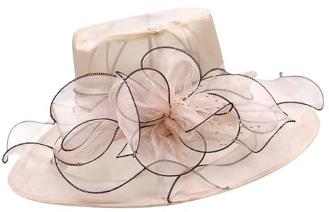 Generic Hut Rohling Frauen Sommer Sonnenschutz Sonnenschirm Stoff Hut Tee Party Hochzeit Fascinator Hut Anti Breite Krempe Sonnenhüte Silikon Badekappe Lange Haare (Pink, M)