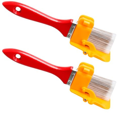 GLADFRESIT 2 herramientas de corte y corte de pintura, cepillo profesional para bordes de pintura para paredes y techos de oficina en casa, bordes de esquina ocultos, recorte detallado