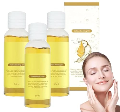 Exfoliating Cleansing Oil, Yellow Peeling Oil, Exfoliating Cleansing Oil, Yellow Peeling Oil for All Skin Types, Deep Cleansing Moisturizing (3pcs)