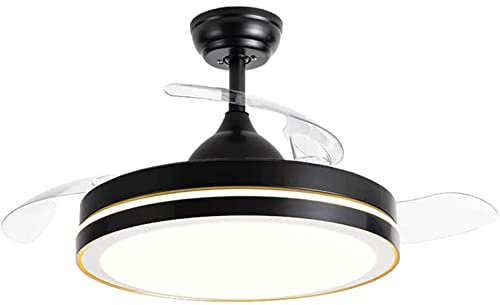 GUOQDAMI Deckenventilator mit stufenlosem Dimmer, wendbarer Deckenventilator mit 6 Geschwindigkeitsstufen, mit Verlängerungsstange von 12,5/20 cm, energiesparend